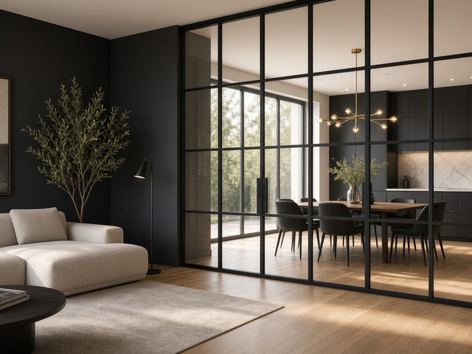 Featured image for “Verrière d’intérieur sur mesure : Comment séparer l’espace sans perdre en luminosité ?”