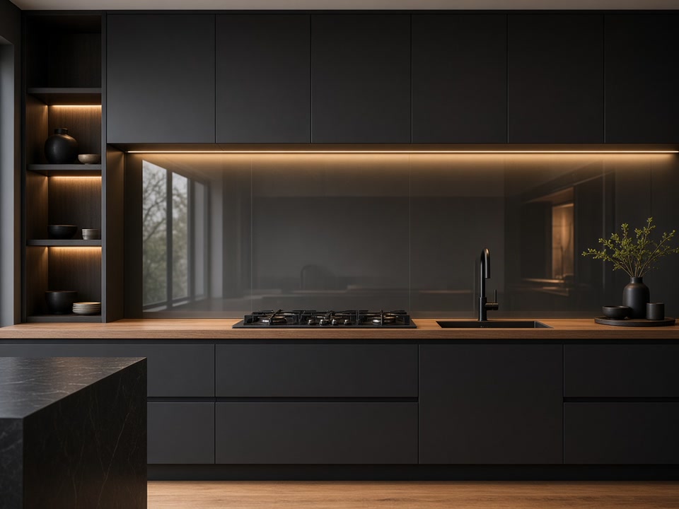 Featured image for “Crédence de cuisine : Pourquoi choisir le verre sur mesure plutôt que le carrelage ?”