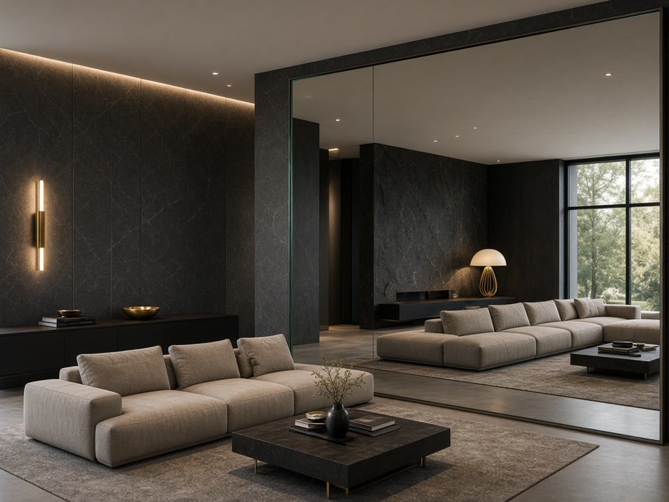 Featured image for “5 astuces d’architecte pour agrandir une pièce grâce aux miroirs sur mesure”